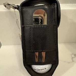 Coach golf ball pouch accessory case